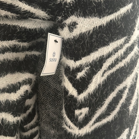 Susina Zebra Animal Print Open Cardigan NWT - Picture 3 of 4